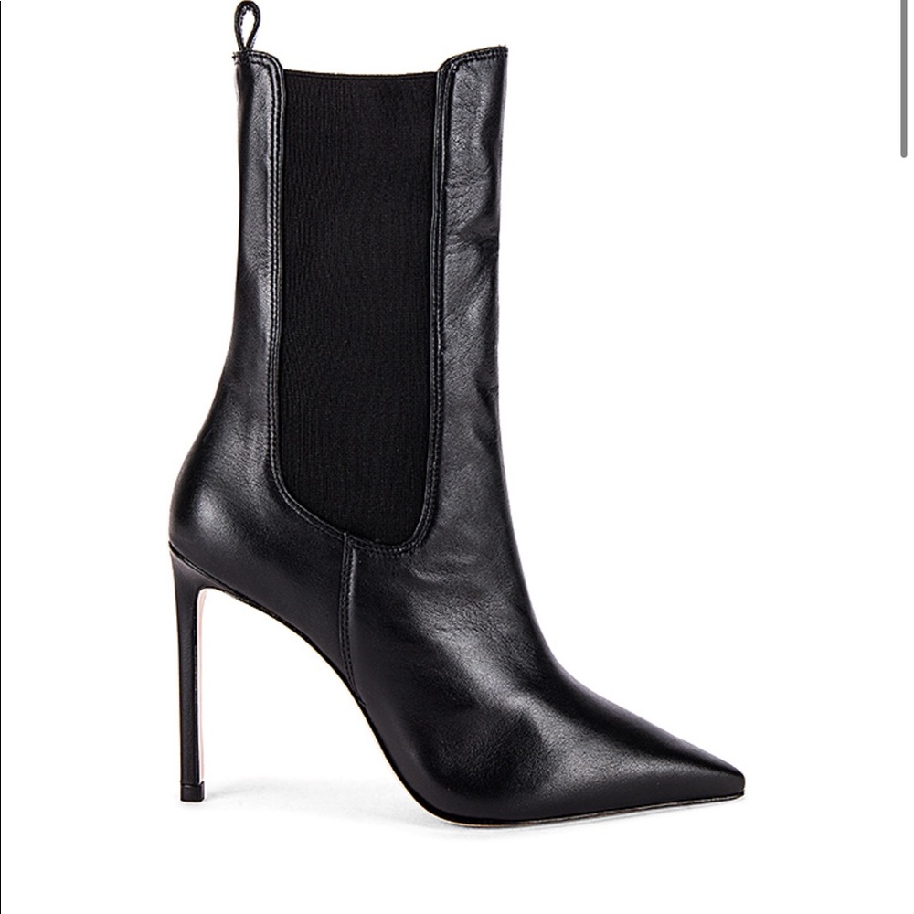 Schutz Zarina Boot Revolve Black Leather Stiletto - Picture 4 of 7